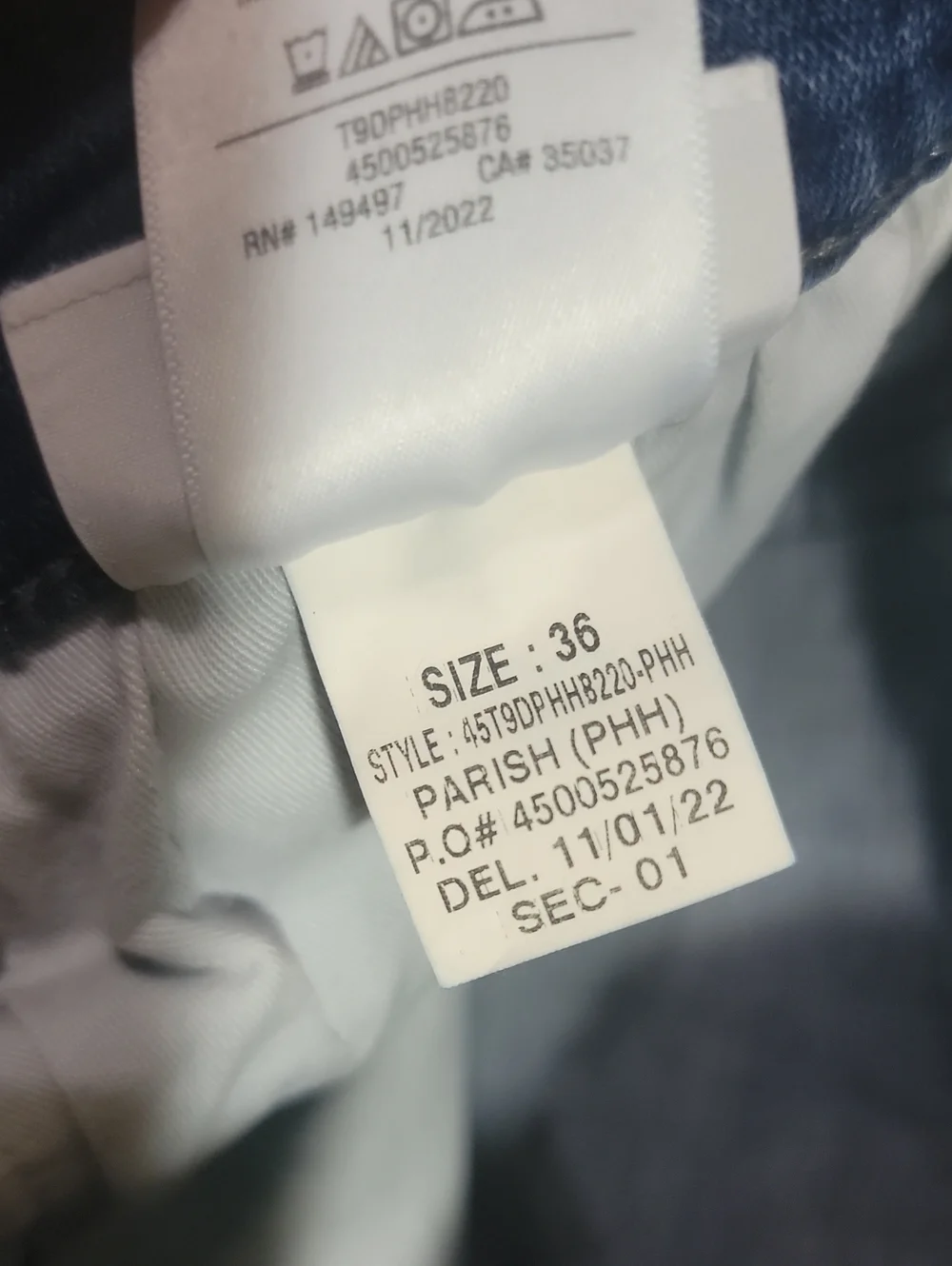 Joe's Jeans KINETIC The Classic Straight Leg PARISH Blue 36 X 32 Soft Stretch